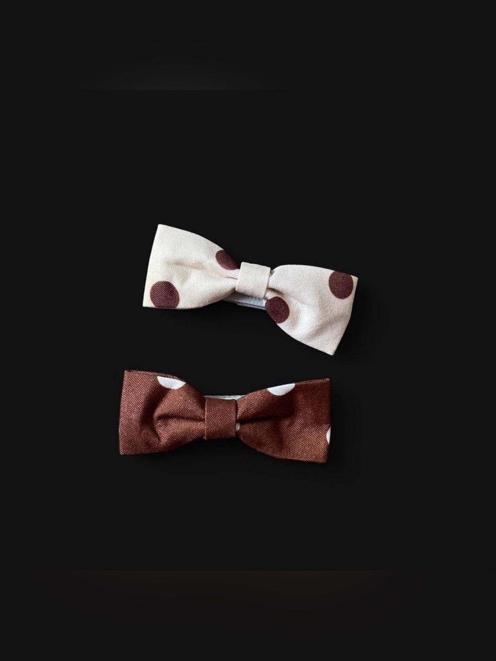 Polka Dot Bow Hair Clips